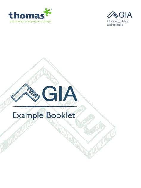 gia test results|Example Booklet .